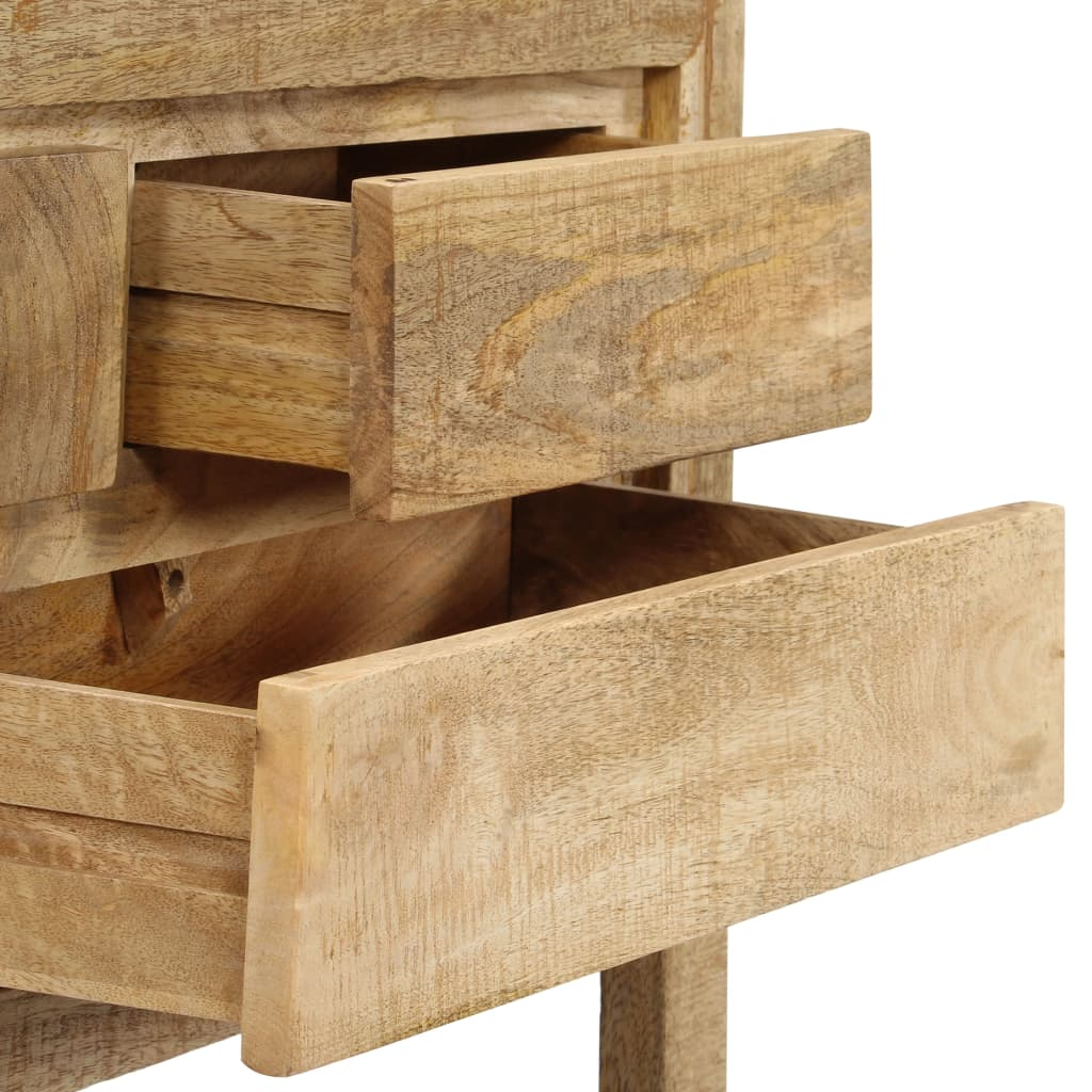 Solid Mango Wood Natural Look Sideboard 120x30x75 cm