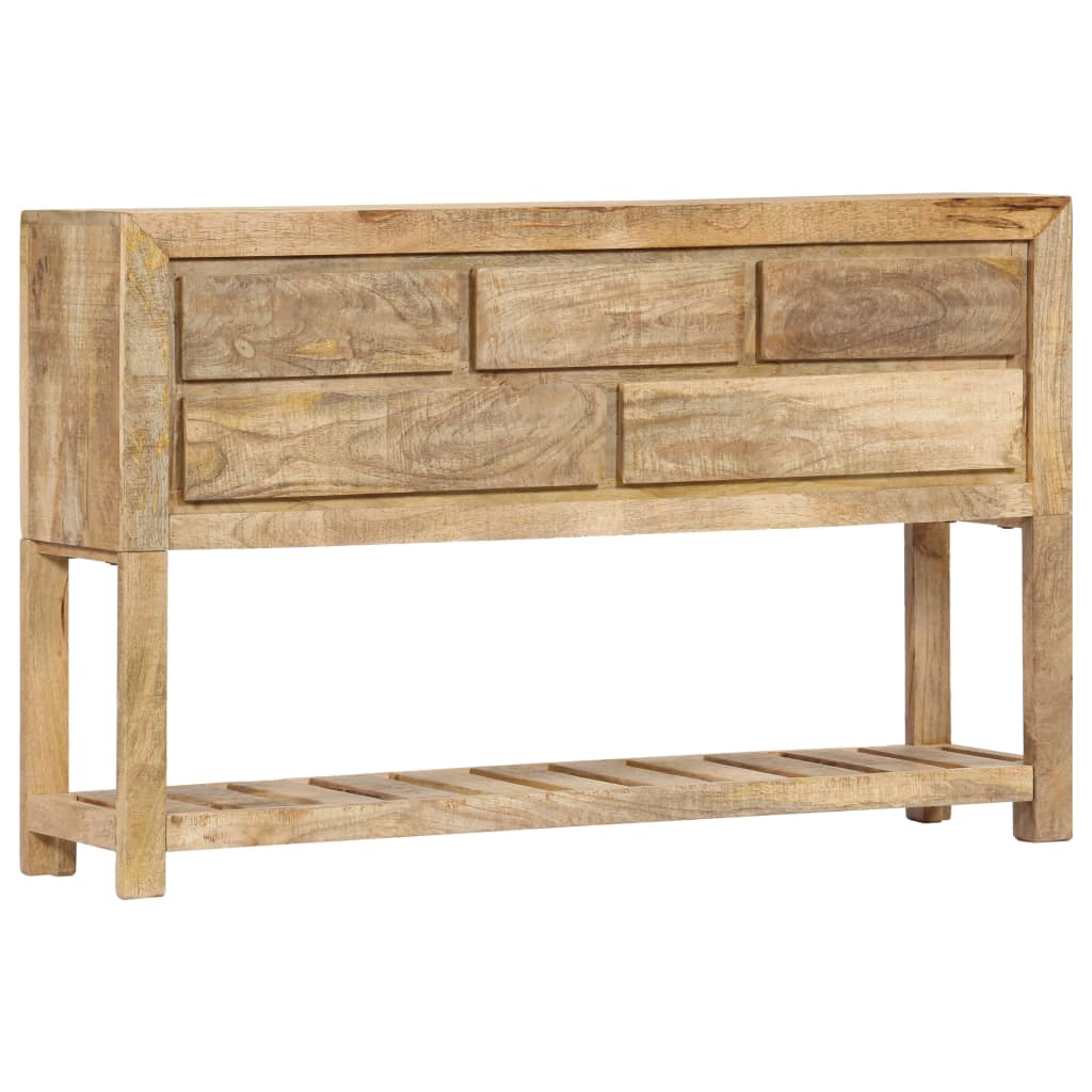Solid Mango Wood Natural Look Sideboard 120x30x75 cm