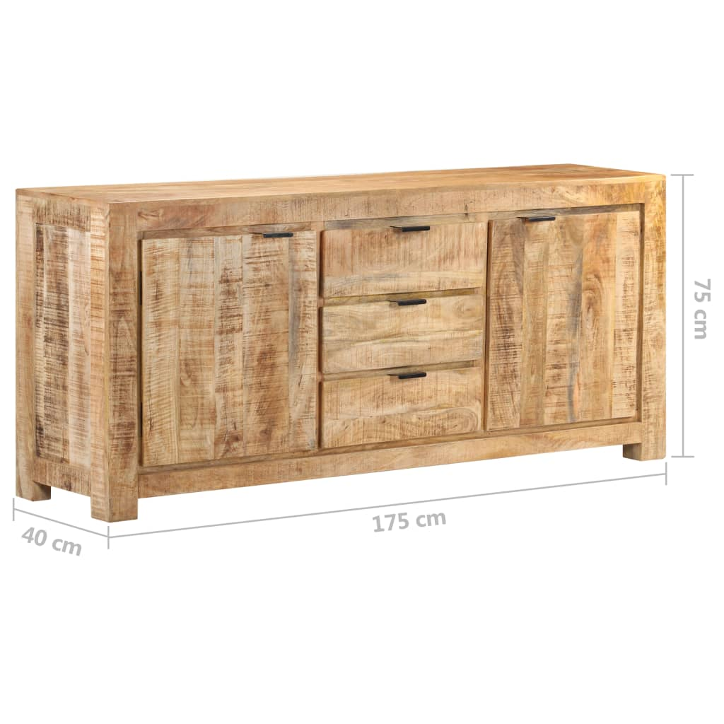 Rough Mango Wood Sideboard 175x40x75 cm