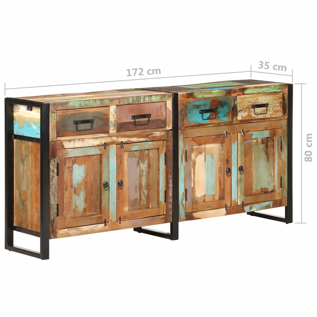 Solid Reclaimed Wood Sideboard 172x35x80 cm