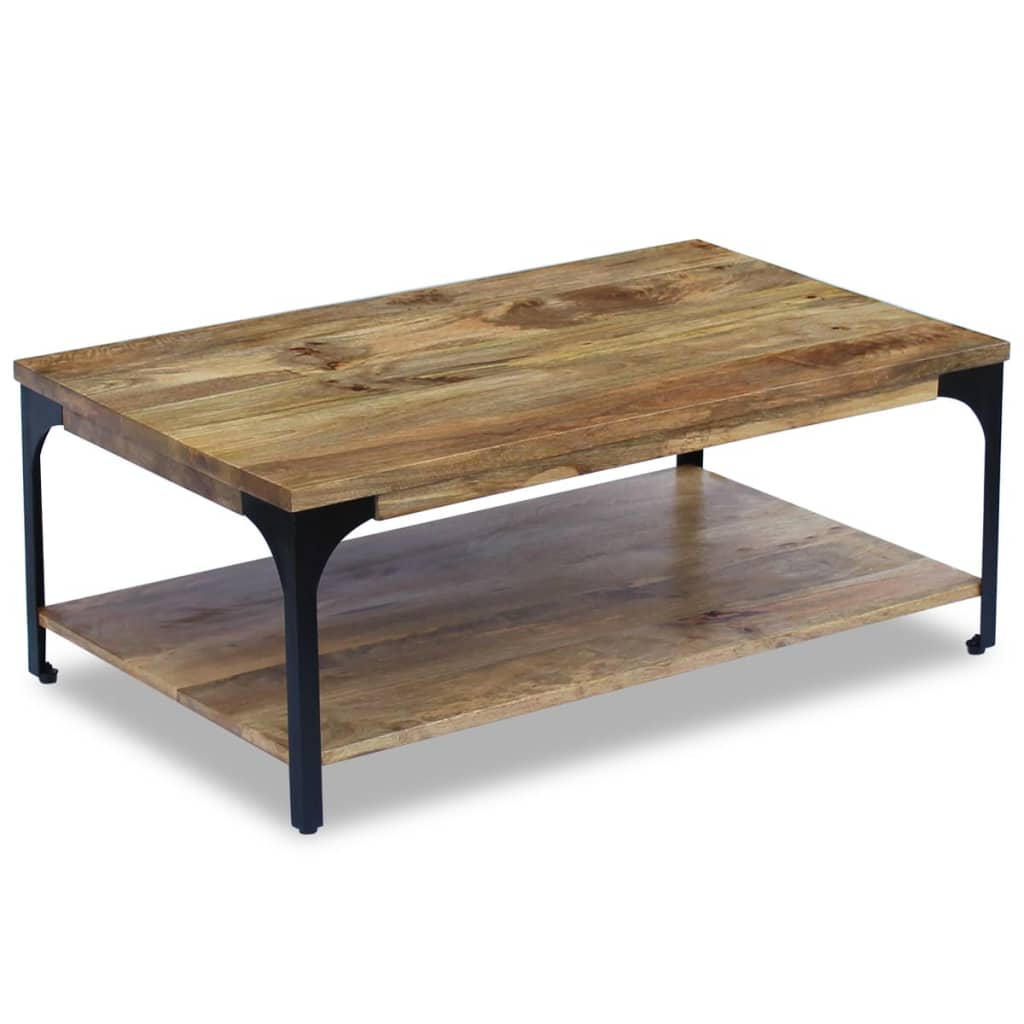 Industrial Style Coffee Table Mango Wood 100x60x38 cm