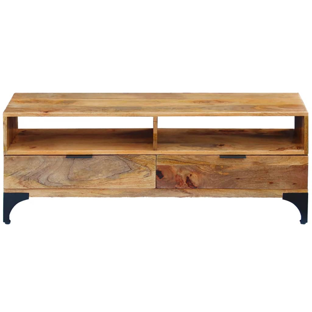 Industrial Style Mango Wood TV Stand 120x35x45 cm