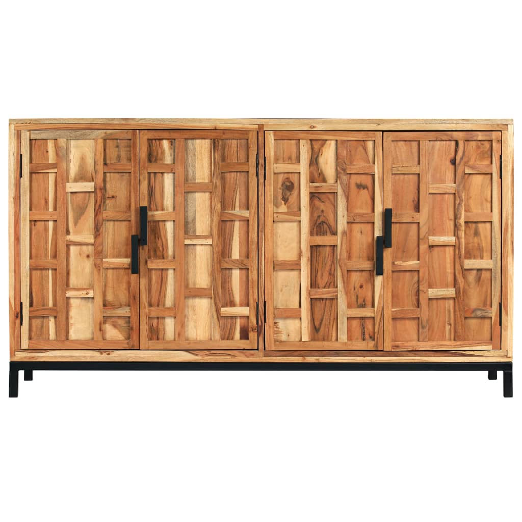 Solid Acacia Wood Sideboard 145x40x80 cm