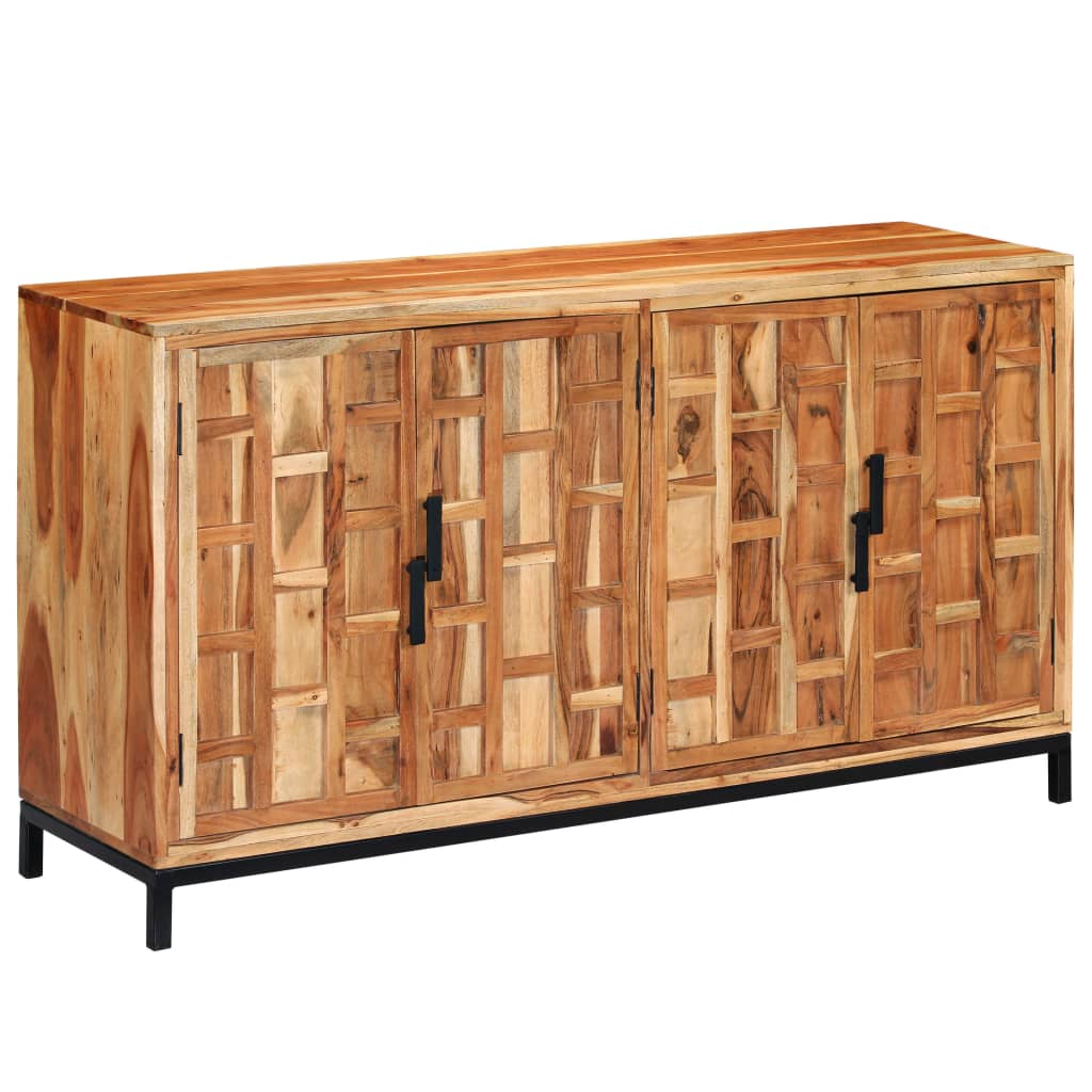 Solid Acacia Wood Sideboard 145x40x80 cm