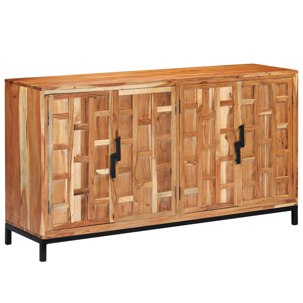 Solid Acacia Wood Sideboard 145x40x80 cm