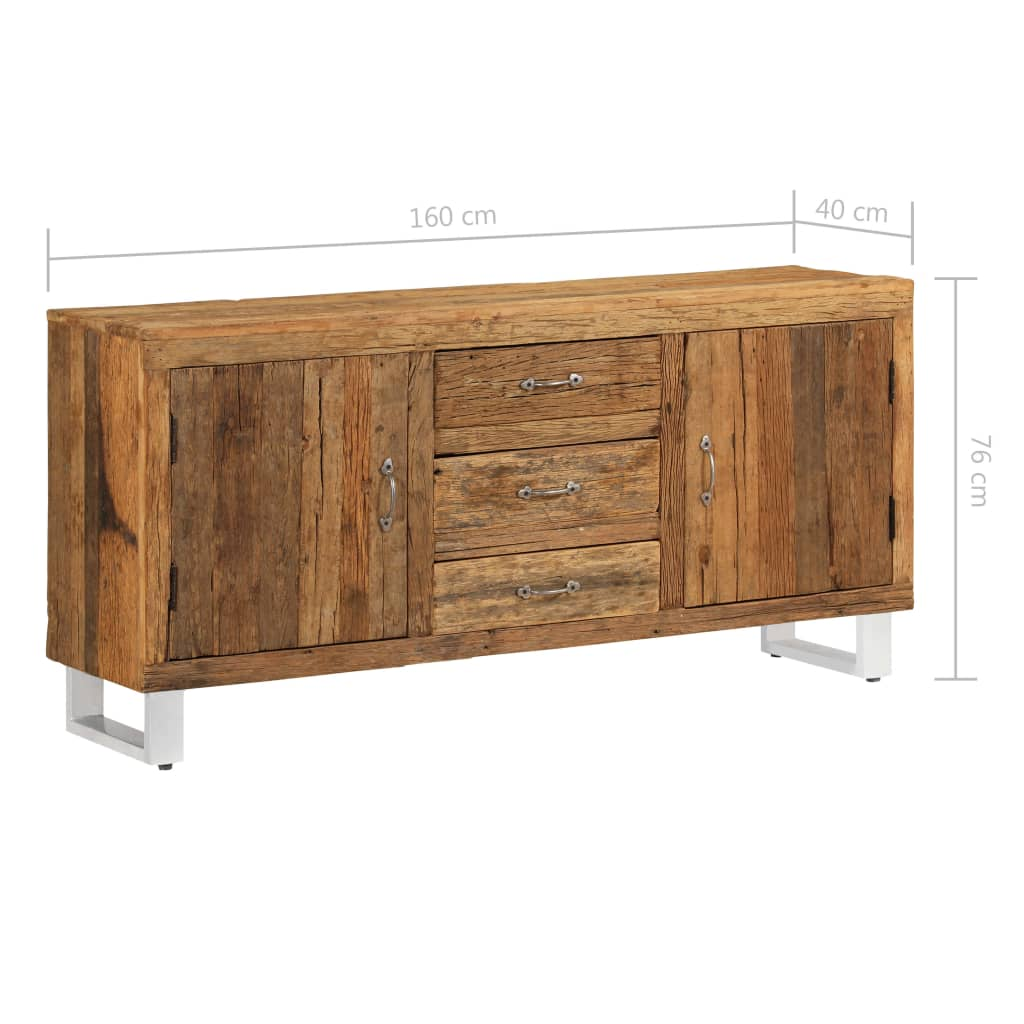 Sideboard Solid Reclaimed Wood 160x40x76 cm