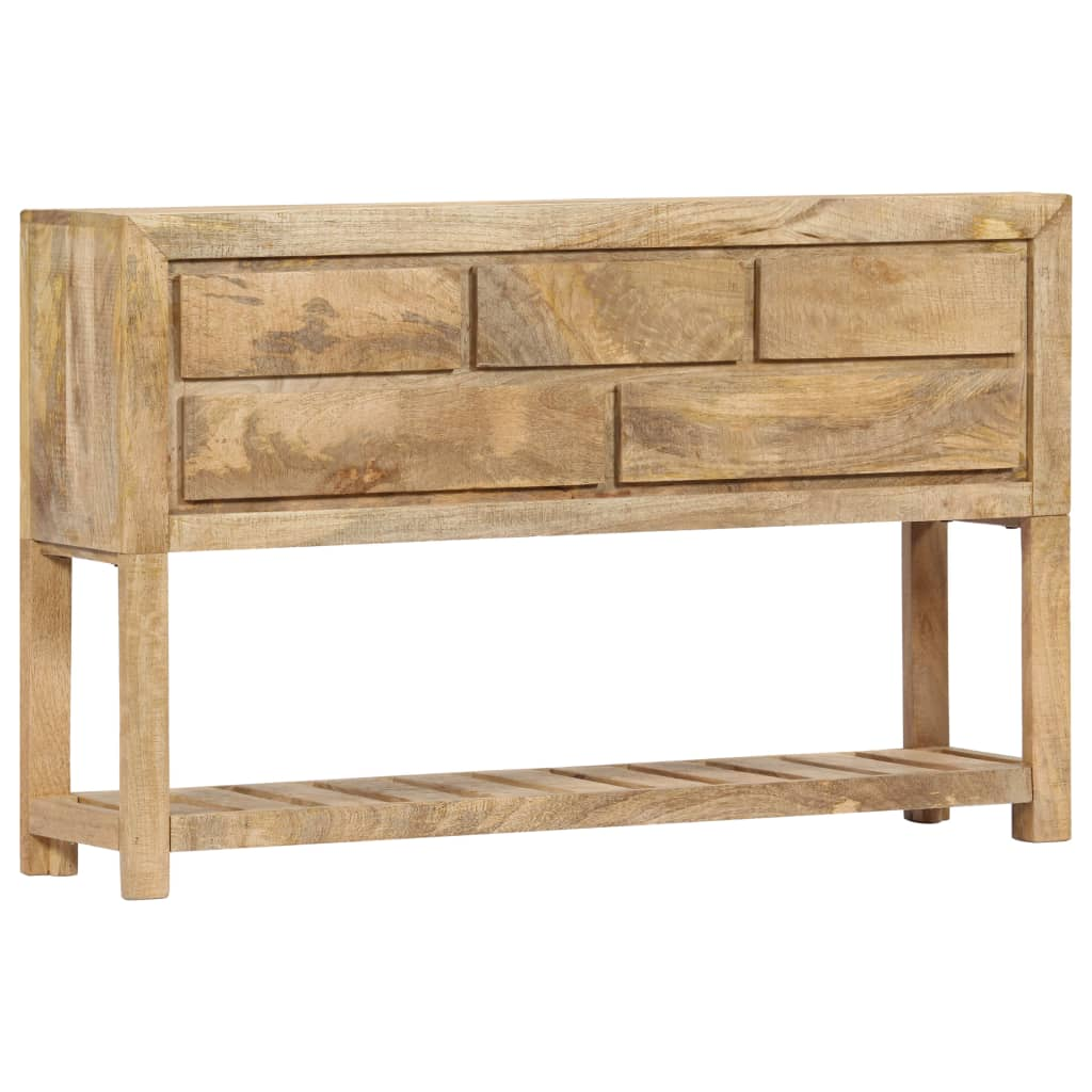 Solid Mango Wood Natural Look Sideboard 120x30x75 cm