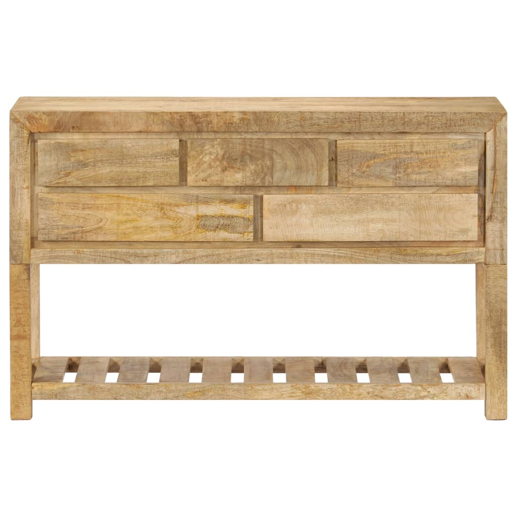 Solid Mango Wood Natural Look Sideboard 120x30x75 cm