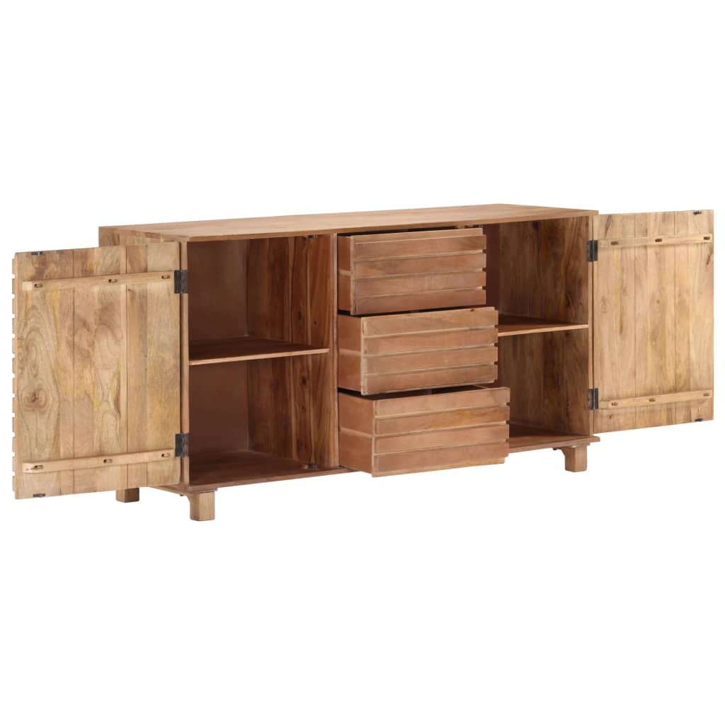 Solid Mango Wood Natural look Sideboard 150x50x81 cm