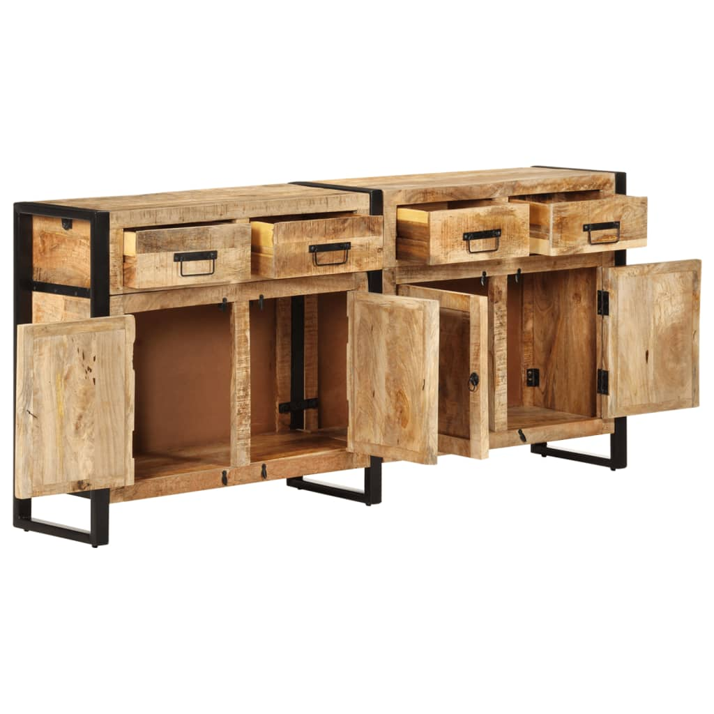 Solid Mango Wood Industrial Style Sideboard 172x35x80 cm