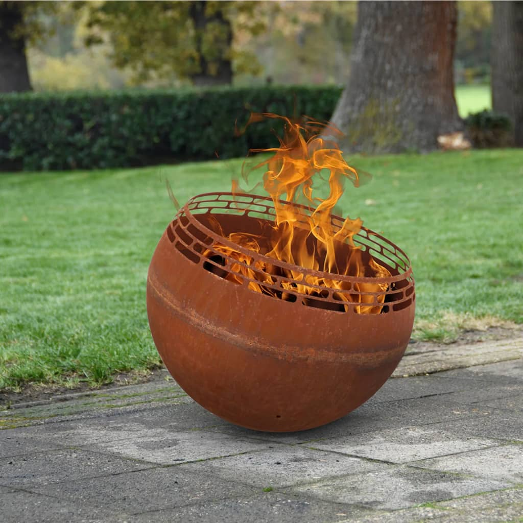 Esschert Design Fire Pit Ball Stripes Rust