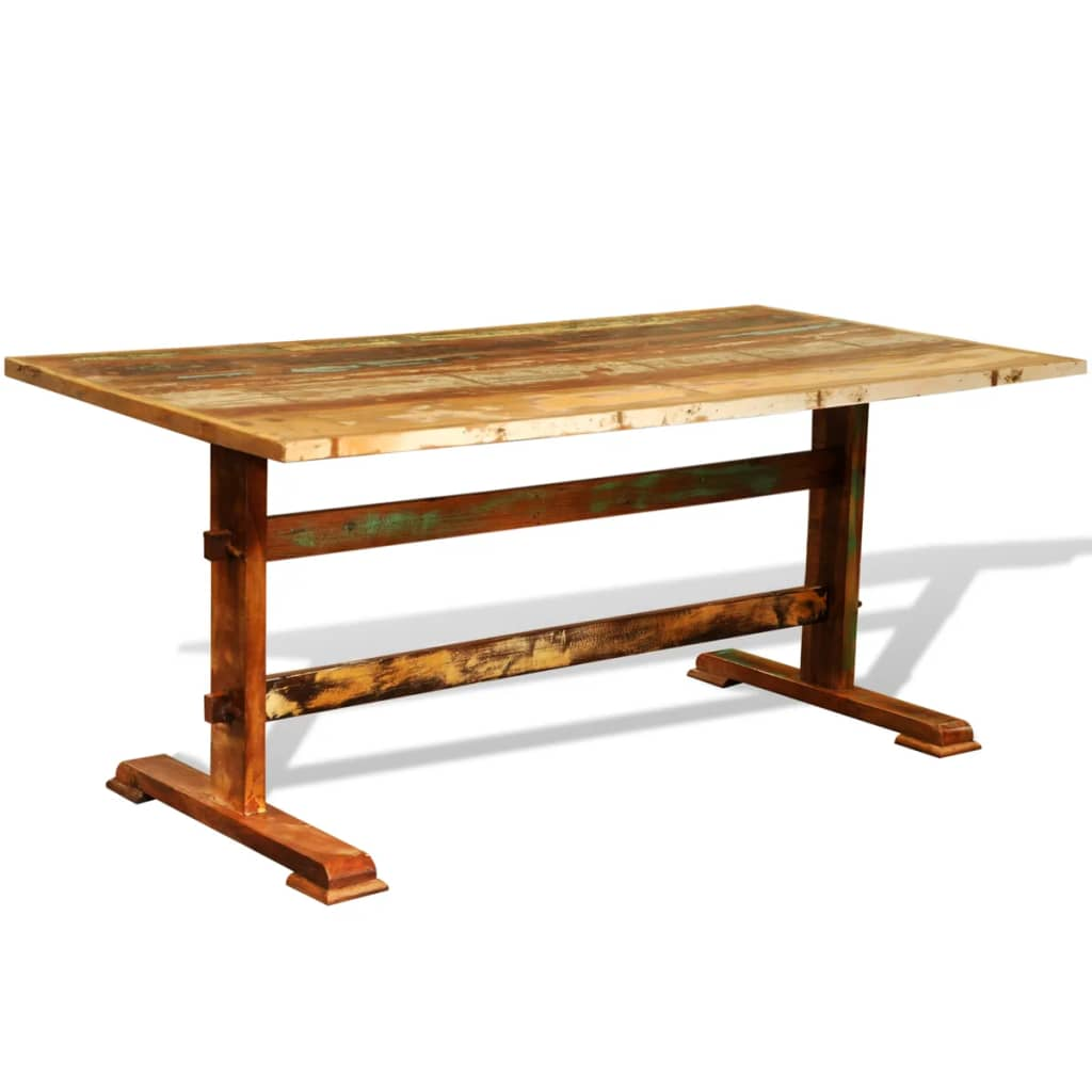 Reclaimed Wood Dining Table Vintage Design 180 x 90 x 76 cm (L x W x H)