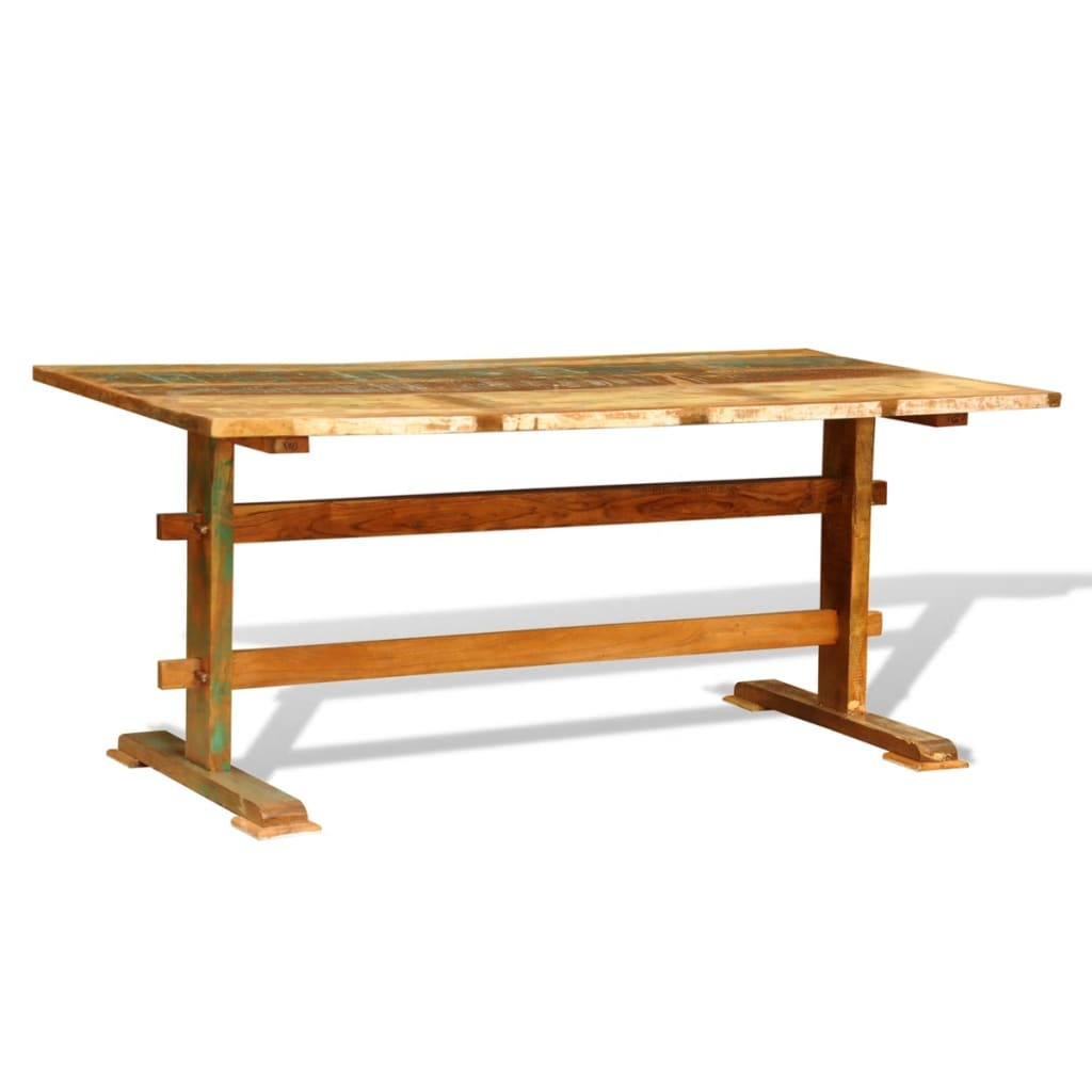 Reclaimed Wood Dining Table Vintage Design 180 x 90 x 76 cm (L x W x H)