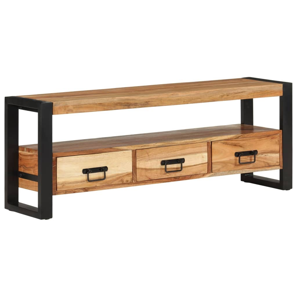 Solid Wood Acacia TV Cabinet 120x30x45 cm