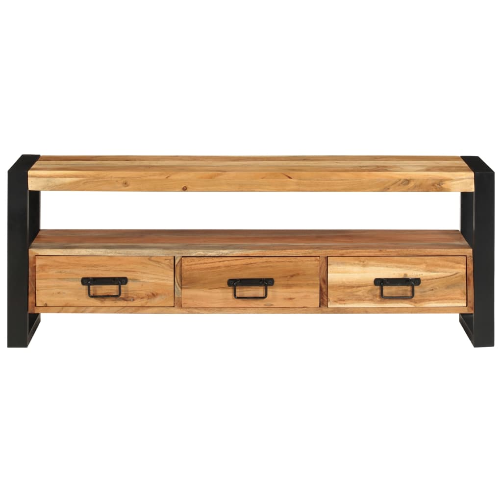 Solid Wood Acacia TV Cabinet 120x30x45 cm